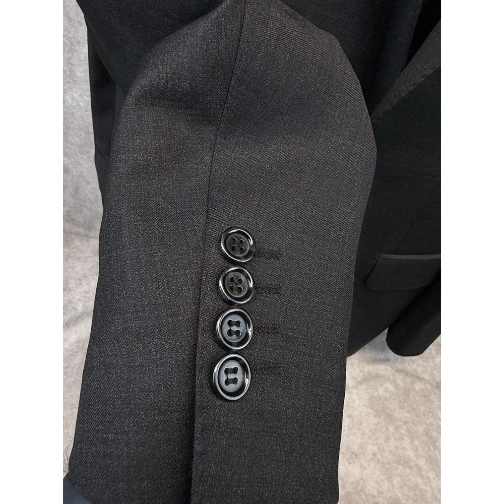 Luciano Bardelli Mens Sport Coat Blazer 38R Black Wool Cashmere Italy Super 150s - Picture 9 of 12
